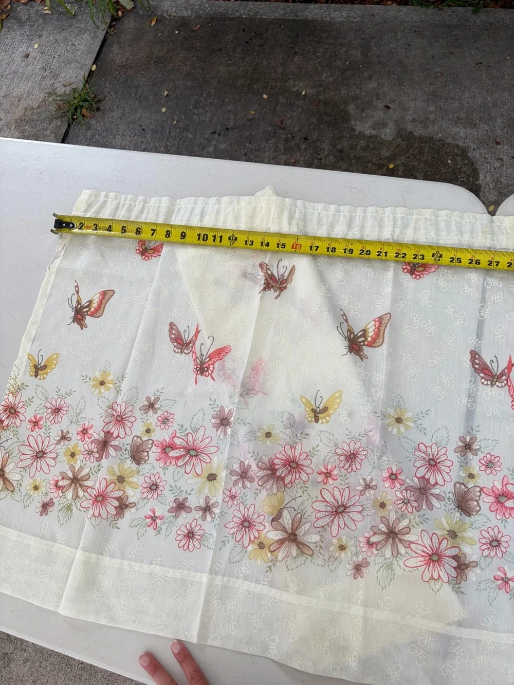 Vintage Cream Floral & Butterfly Curtains